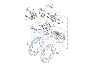 YP MAJESTY 400 drawing FRONT BRAKE CALIPER