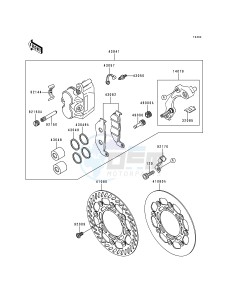 KX 125 K [KX125] (K1) [KX125] drawing FRONT BRAKE