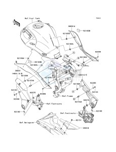 KLE 650 A [VERSYS] (9F-9F) A7F drawing SIDE COVERS_CHAIN COVER