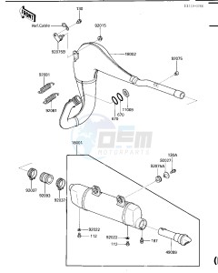 KDX 200 C [KDX200] (C1-C3) [KDX200] drawing MUFFLER-- S- -