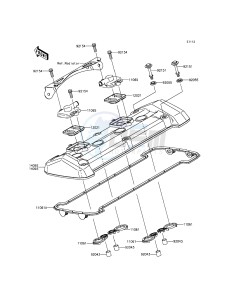 Z800 ZR800CEF UF (UK FA) XX (EU ME A(FRICA) drawing Cylinder Head Cover