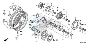 CB1000RAF CB1000R 2ED - (2ED) drawing REAR WHEEL