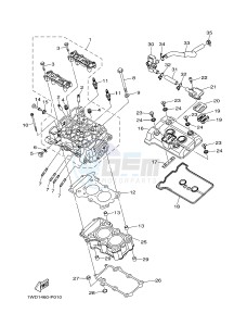 MTN250 MTN-250 MT-250 (B046) drawing CYLINDER HEAD