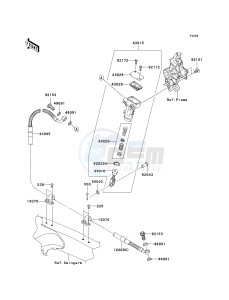 KX 250 W [KX250F MONSTER ENERGY] (W9FA) W9F drawing REAR MASTER CYLINDER