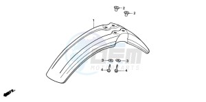 XR600R drawing FRONT FENDER