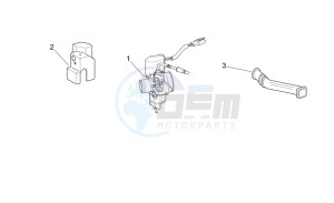 Scarabeo 50 2t e2 (eng. piaggio) drawing Carburettor cpl