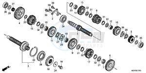 CBR1000RRC drawing TRANSMISSION