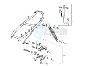 ATLANTIS O2 CITY - 50 cc drawing REAR SHOCK ABSORBER