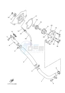 YFM700FWAD YFM700PHF GRIZZLY 700 EPS SPECIAL EDITION (B387) drawing WATER PUMP