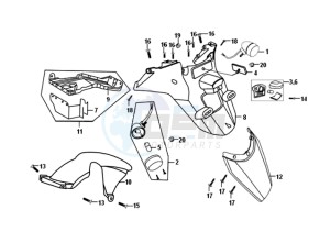 ORBIT 50 25KMH drawing REAR FENDER - MUDGUARD -