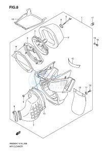 RM250 (E19) drawing AIR CLEANER