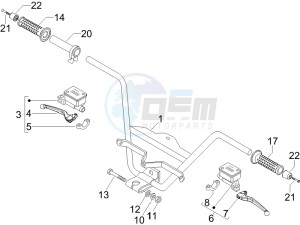 Nexus 250 SP e3 drawing Handlebars - Master cilinder