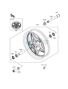 NINJA H2R ZX1000YHF EU drawing Front Hub