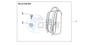 VTX1800C1 drawing LEATHER BACKREST BAG