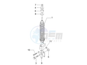 Liberty 125 4t ptt (I) Italy drawing Rear suspension - Shock absorbers