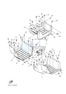 YXM700E YXM700PF VIKING EPS (1XPR) drawing STAND & FOOTREST