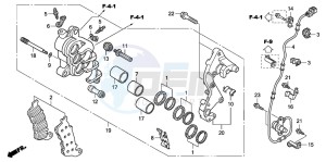 CBF1000T drawing R. FRONT BRAKE CALIPER (CBF1000A/T/S)