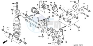 VFR800A9 France - (F / ABS CMF MME TWO) drawing REAR CUSHION (VFR800A)