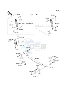 KAF 620 S [MULE 4010 TRANS4X4 HARDWOODS GREEN HD] (S9F-SAF) S9F drawing REAR SUSPENSION