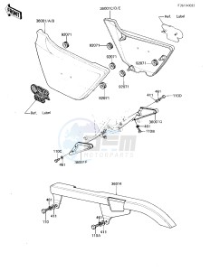 KZ 305 A [CSR] (A1-A2) [CSR] drawing SIDE COVERS_CHAIN COVER