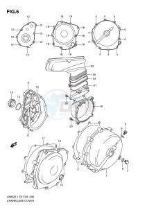 AN650 (E3-E28) Burgman drawing CRANKCASE COVER