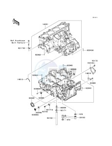 KRF 750 F [TERYX 750 4X4 NRA OUTDOORS] (F8F) C8FA drawing CRANKCASE