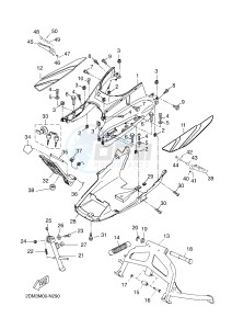 YPR125R XMAX 125 EVOLIS 125 (2DM3) drawing STAND & FOOTREST