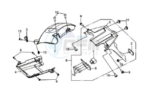 GTS 250 EURO 2 drawing REAR FENDER