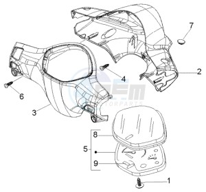 Liberty 50 4t RST ptt (E) Spain drawing Speedometers Kms. - handlebar cover