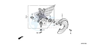 TRX420TMD TRX420 Europe Direct - (ED) drawing FRONT KNUCKLE (2WD)