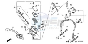 CB600FA UK - (E / MKH) drawing FR. BRAKE MASTER CYLINDER (CB600F/F3)