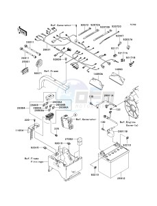 KRF 750 B [TERYX 750 4X4] (B8F) B8F drawing CHASSIS ELECTRICAL EQUIPMENT