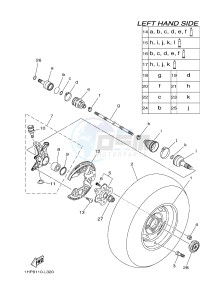 YFM700FWAD YFM7FGPB GRIZZLY 700 EPS (1HPD 1HPE) drawing FRONT WHEEL