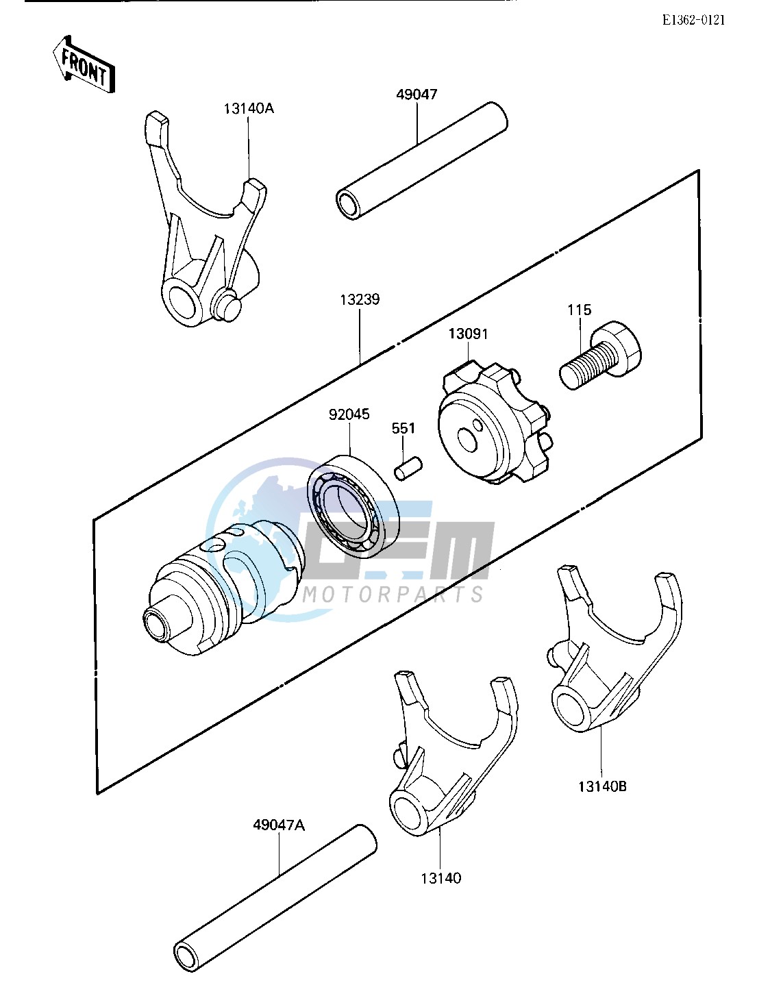 GEAR CHANGE DRUM & FORKS