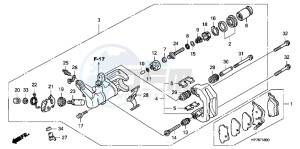 CB650FAG CB650F 6ED drawing REAR BRAKE CALIPER