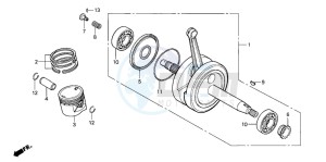 CRF80F 100 drawing CRANKSHAFT/PISTON (CRF100F)