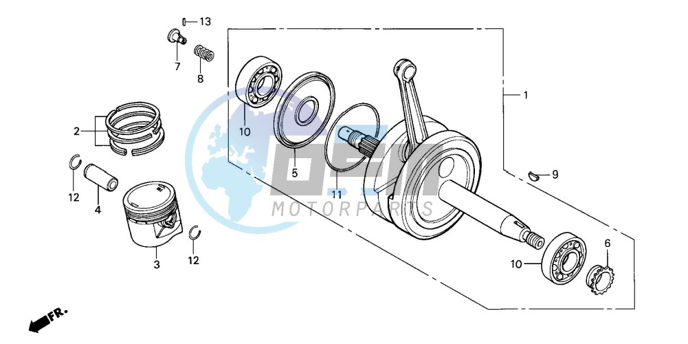 CRANKSHAFT/PISTON (CRF100F)