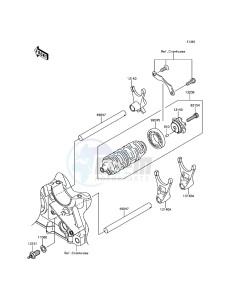 Z800 ABS ZR800BDS FR GB XX (EU ME A(FRICA) drawing Gear Change Drum/Shift Fork(s)