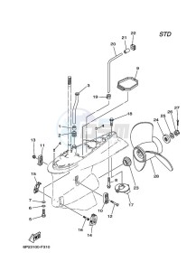 F250A drawing PROPELLER-HOUSING-AND-TRANSMISSION-2