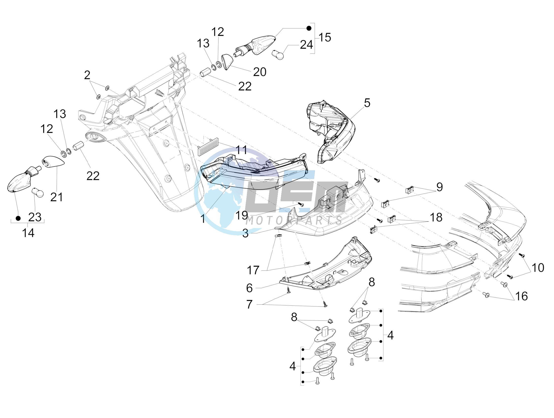 Rear headlamps - Turn signal lamps