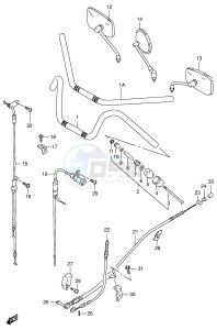 VS600GL (E2) INTRUDER drawing HANDLEBAR (MODEL T)