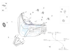 RSV4 1000 RR Racer Pack 2015 drawing Headlight