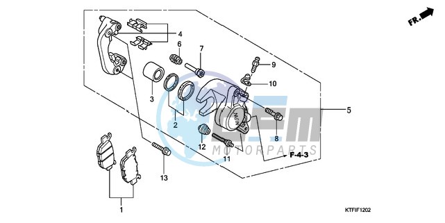 REAR BRAKE CALIPER (SH1259/1509)