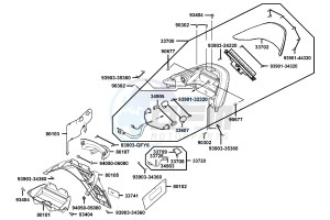 XCITING R500I drawing Rear Light Rear Fender