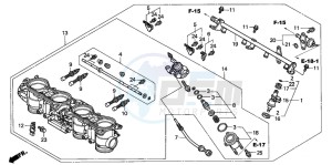 CBR900RE drawing THROTTLE BODY (ASSY.) (CBR900RRY,1/RE1)