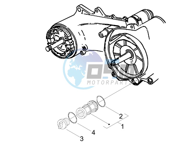 Flywheel magneto cover - Oil filter