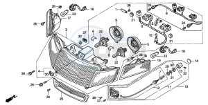 GL1500SE GOLDWING SE drawing HEADLIGHT