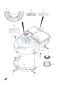 DF 175 drawing Silencer/Ring Gear Cover