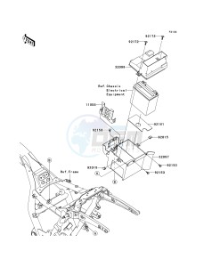 VN 1700 C [VULVAN 1700 NOMAD] (9FA) C9FA drawing BATTERY CASE