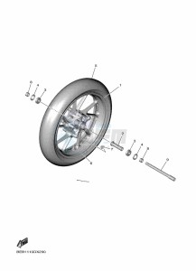 YZF690 YZF-R7 (BEBG) drawing FRONT WHEEL